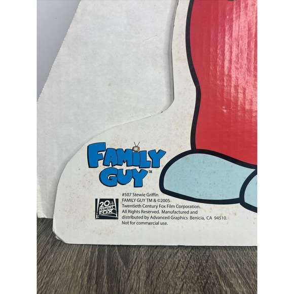 Family Guy Stewie Griffin 2005 Life-Size 24.5" Cardboard Standee Cutout Rare HTF - Picture 3 of 16